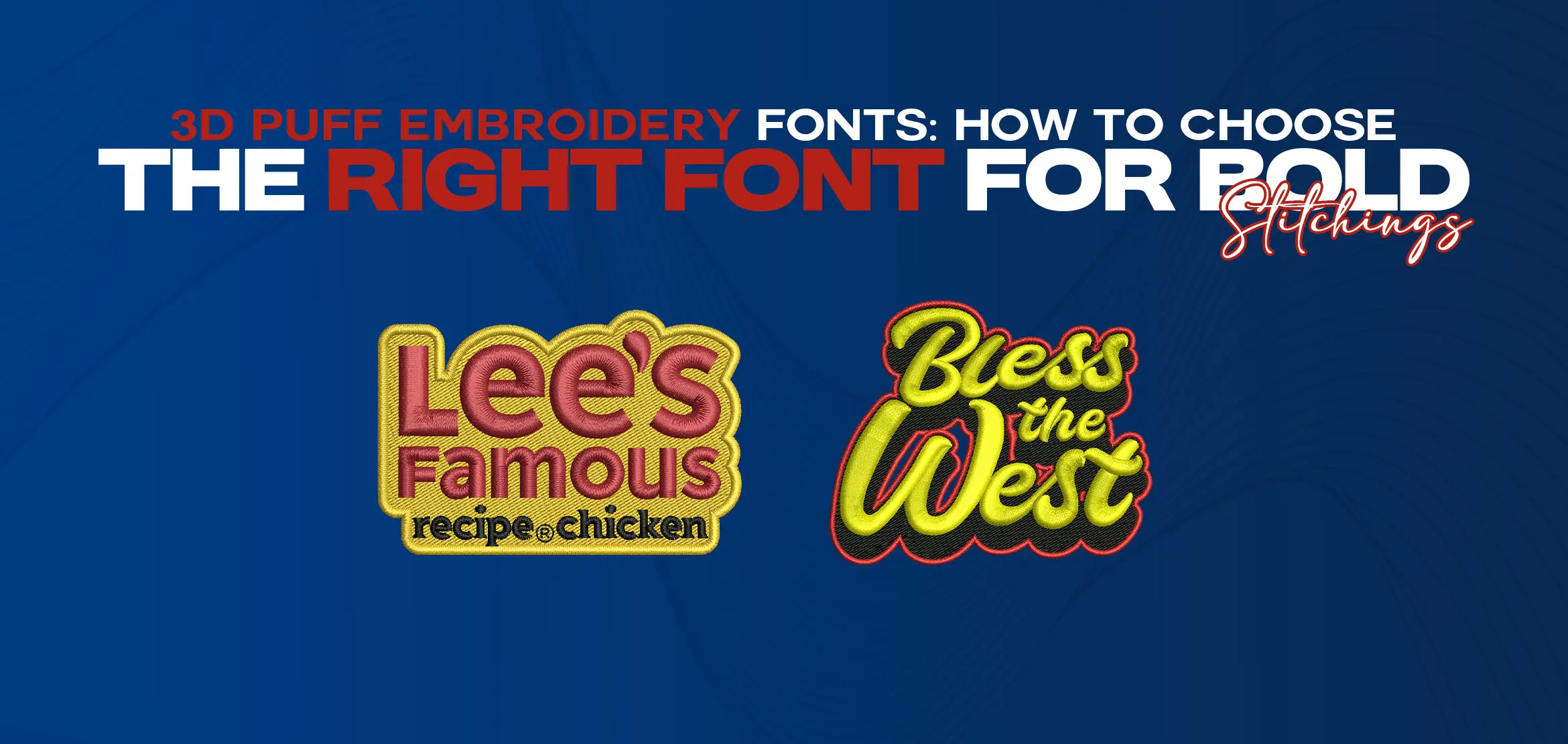 3D Puff Embroidery Fonts