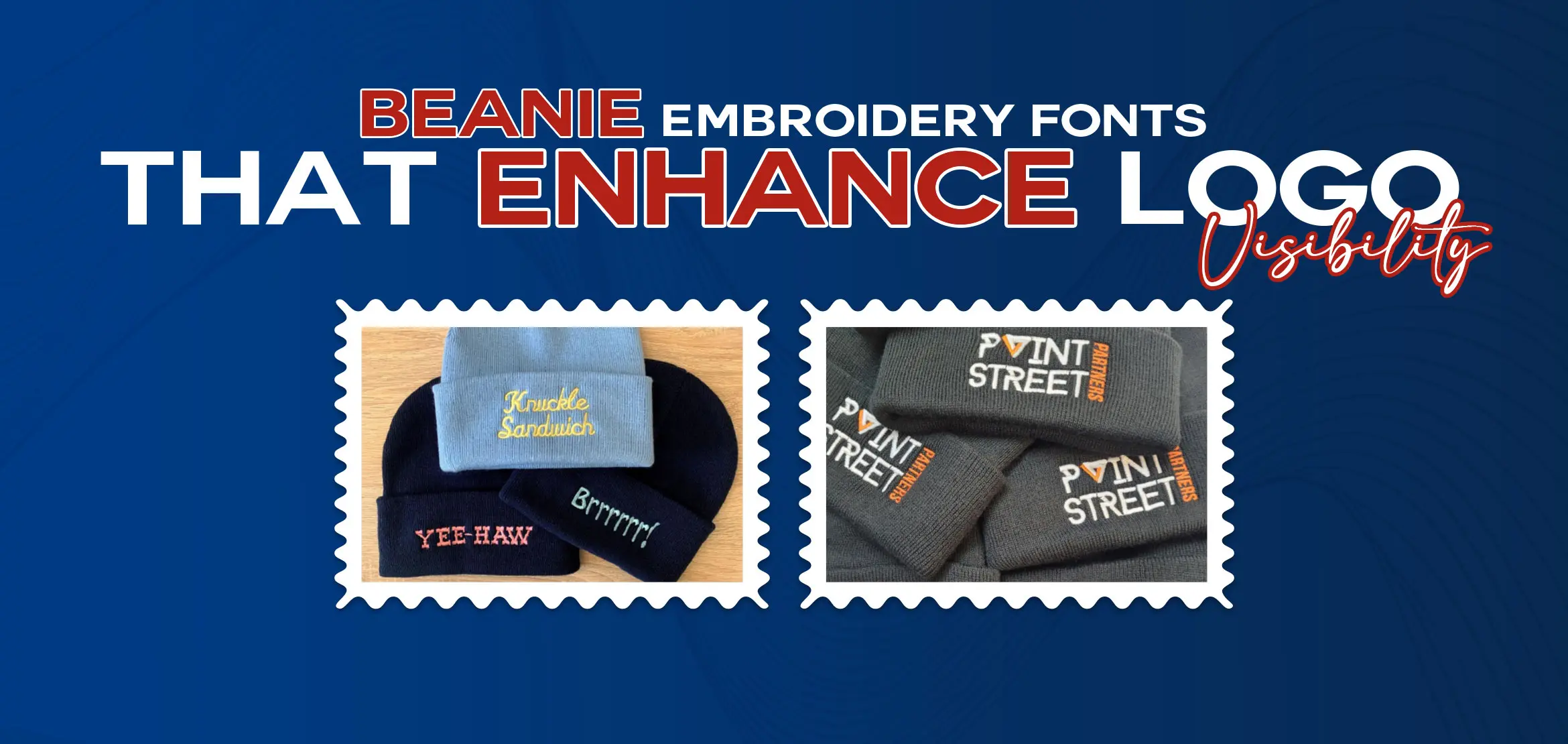 Beanie Embroidery Fonts