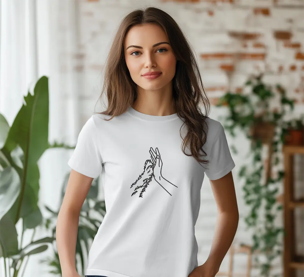 Furry High-Five Embroidery