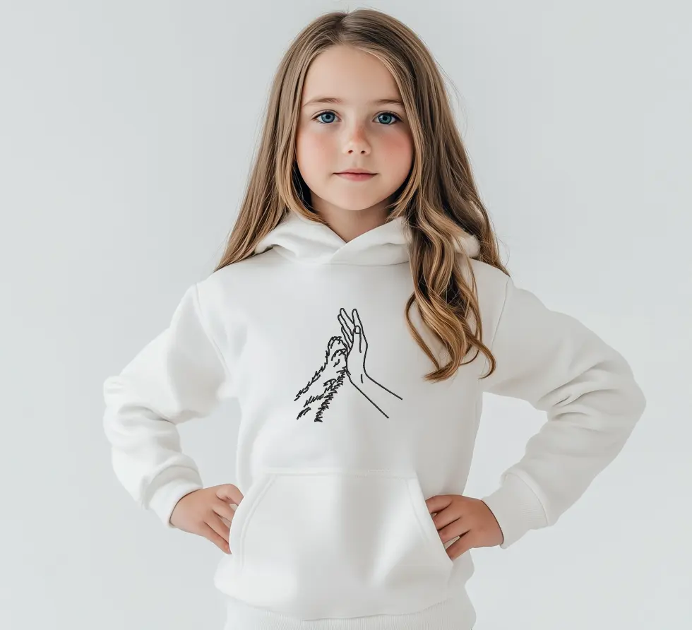 Furry High-Five Embroidery