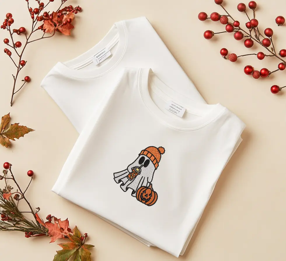 Pumpkin Drink Embroidery