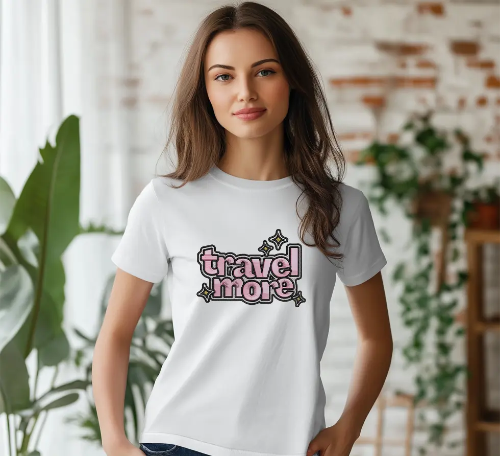Travel More Embroidery