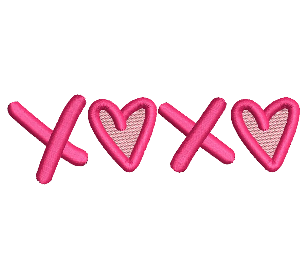 XOXO Heart Embroidery