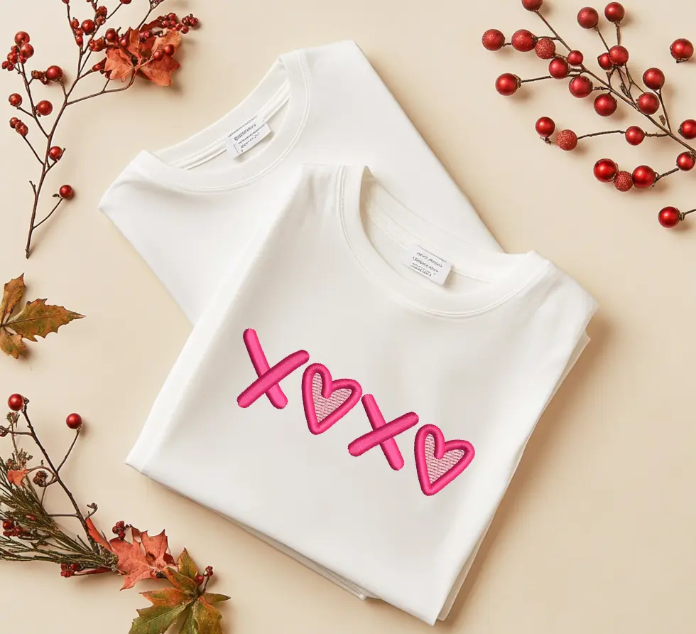 XOXO Heart Embroidery