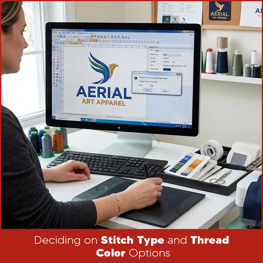 Deciding on Stitch Type and Thread Color Options