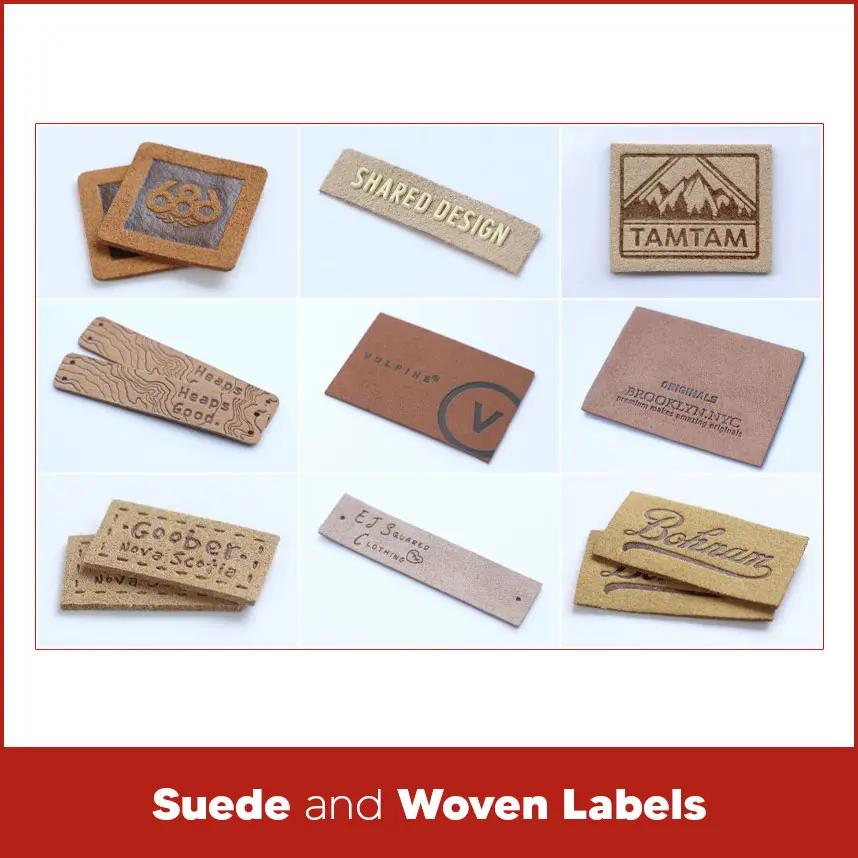Suede and Woven Labels
