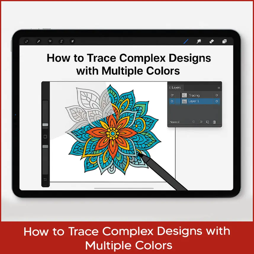 How to Trace Complex Design with Different Colours?