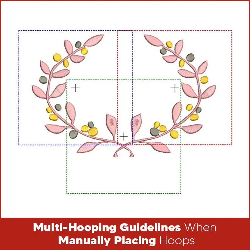 Multi-Hooping Guidelines When Manually Placing Hoops