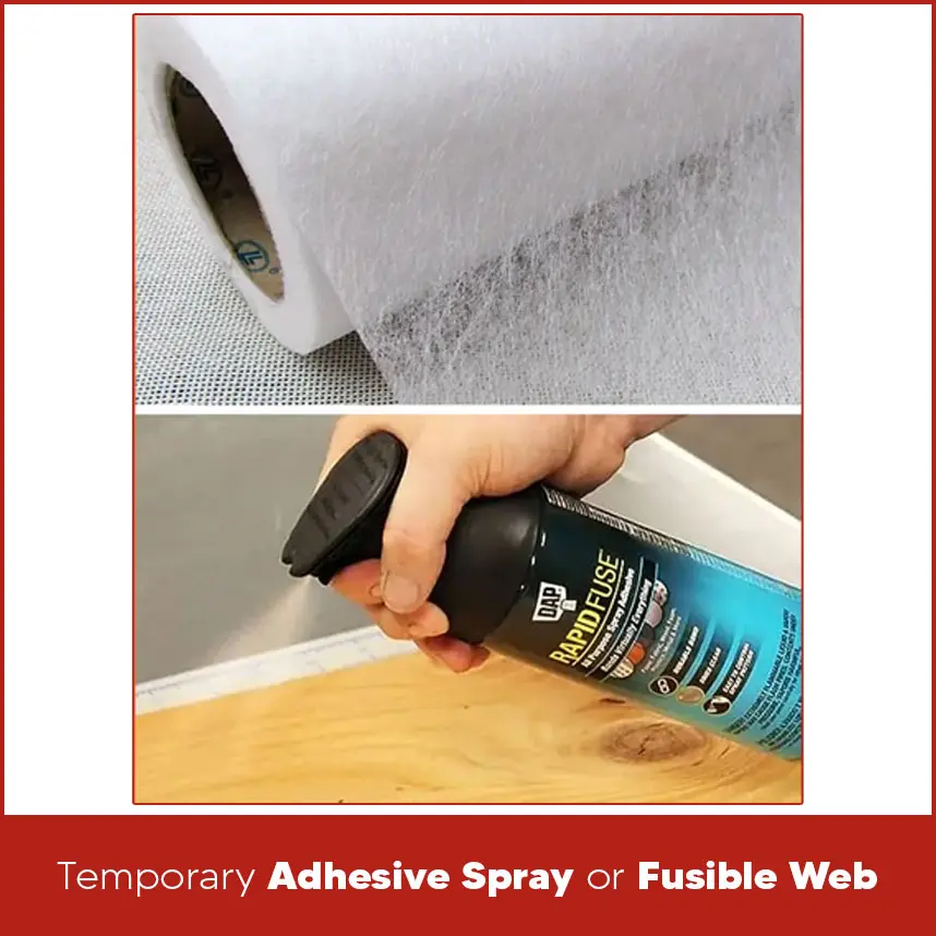 Temporary Adhesive Spray or Fusible Web