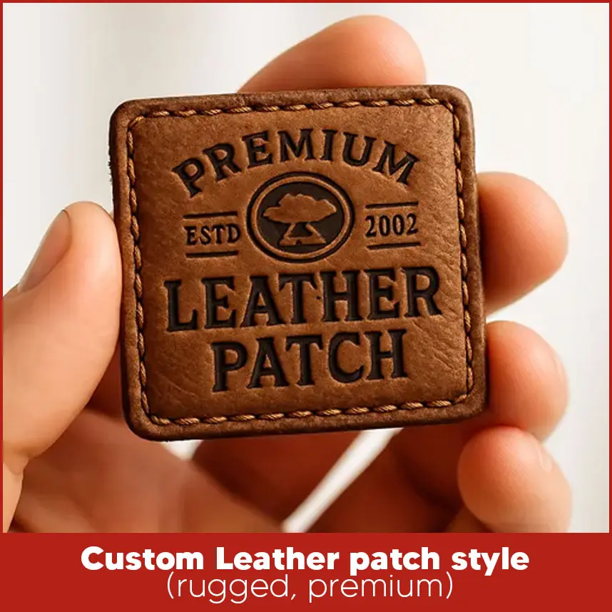 Custom Leather Patch Style (Rugged and Premium)