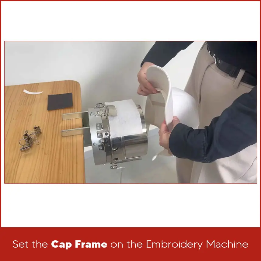 Set the Cap Frame on the Embroidery Machine