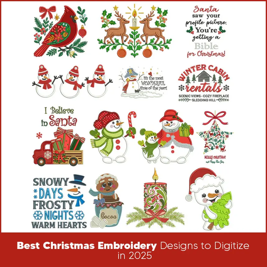 Best Christmas Embroidery Designs to Digitize in 2025