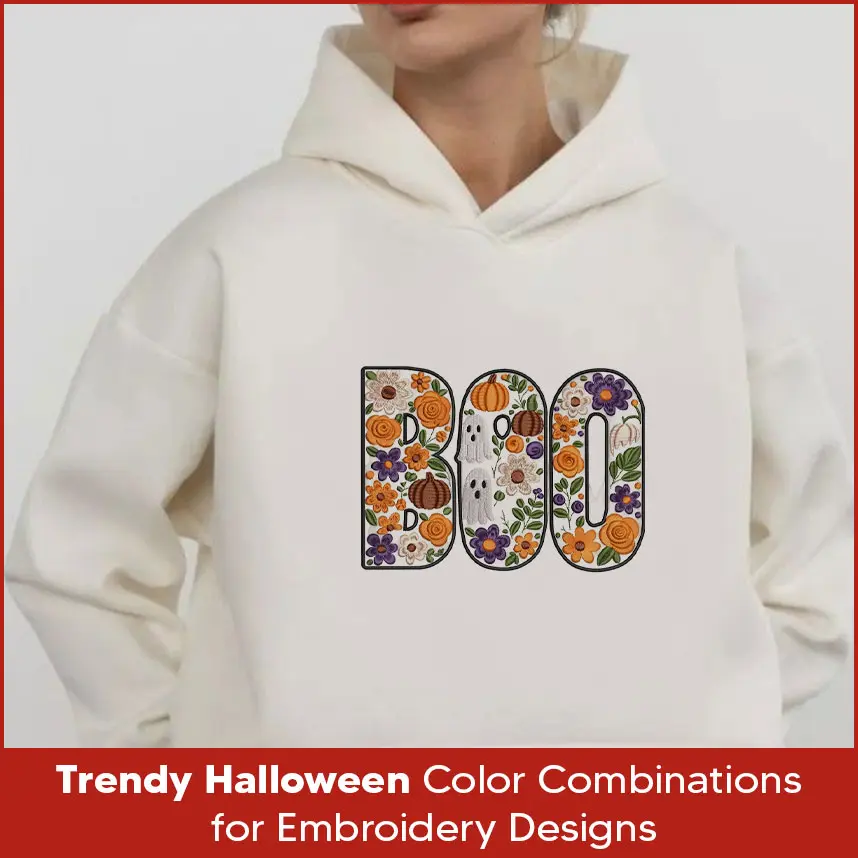 Trendy Halloween Color Combinations for Embroidery Designs
