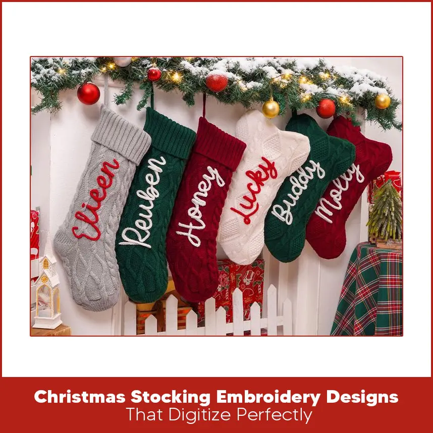 Christmas Stocking Embroidery Designs That Digitize Perfectly
