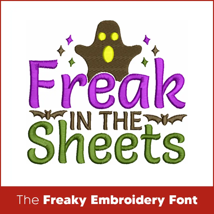 The Freaky Embroidery Font