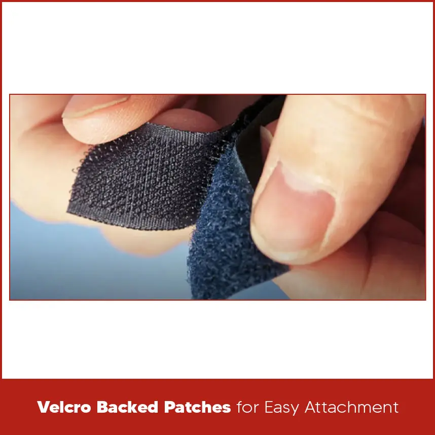 Velcro Backed Patches for Easy Attachment