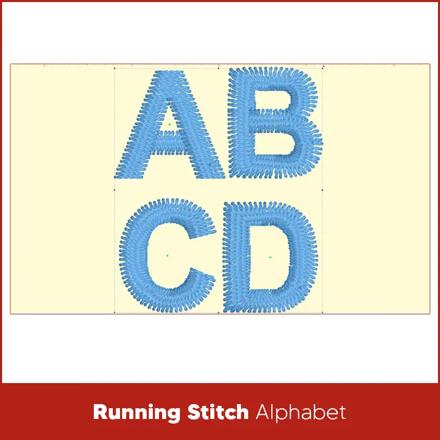 Running Stitch Alphabet