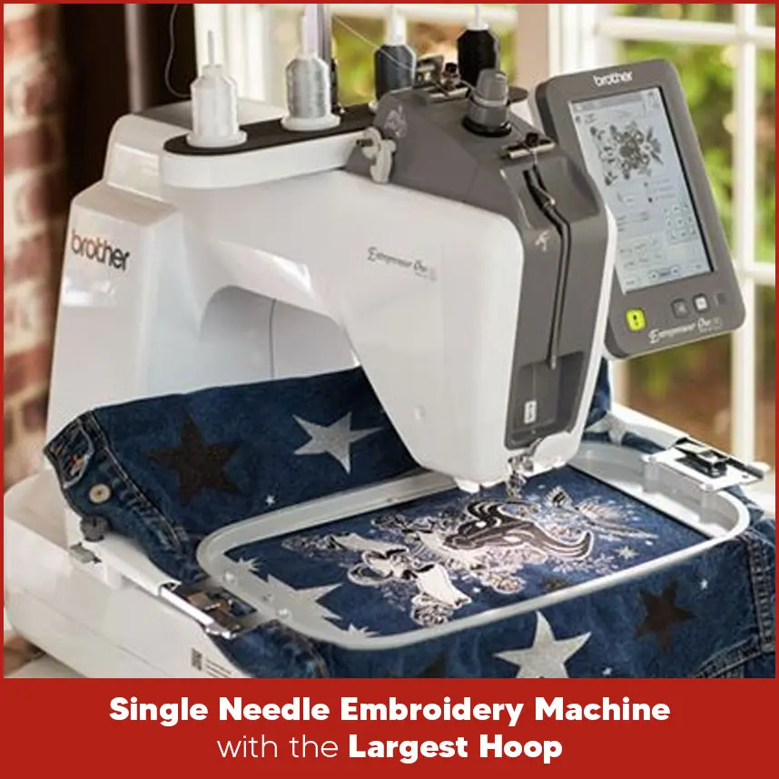 Single Needle Embroidery Machine with the Largest Hoop
