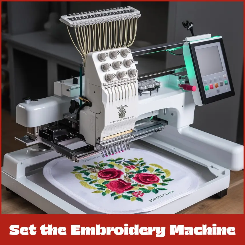 Set the Embroidery Machine