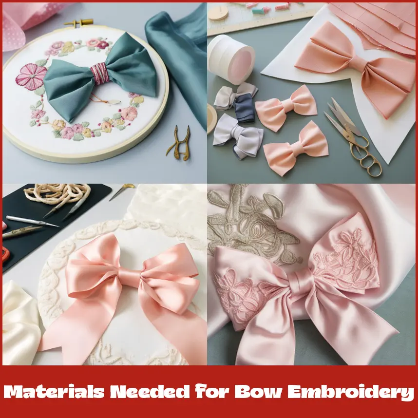 Materials Needed for Bow Embroidery