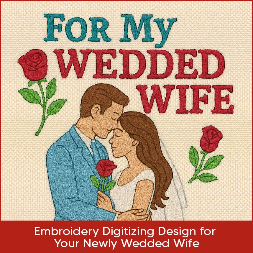 Embroidery Digitize Design for Your Wife