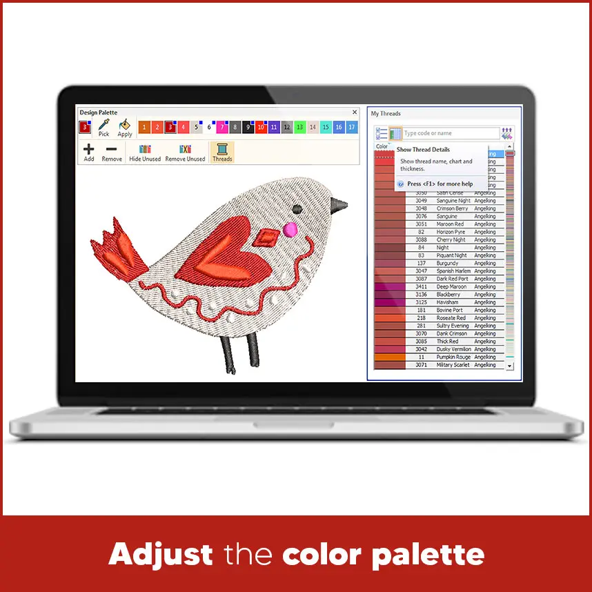 Adjust the color palette