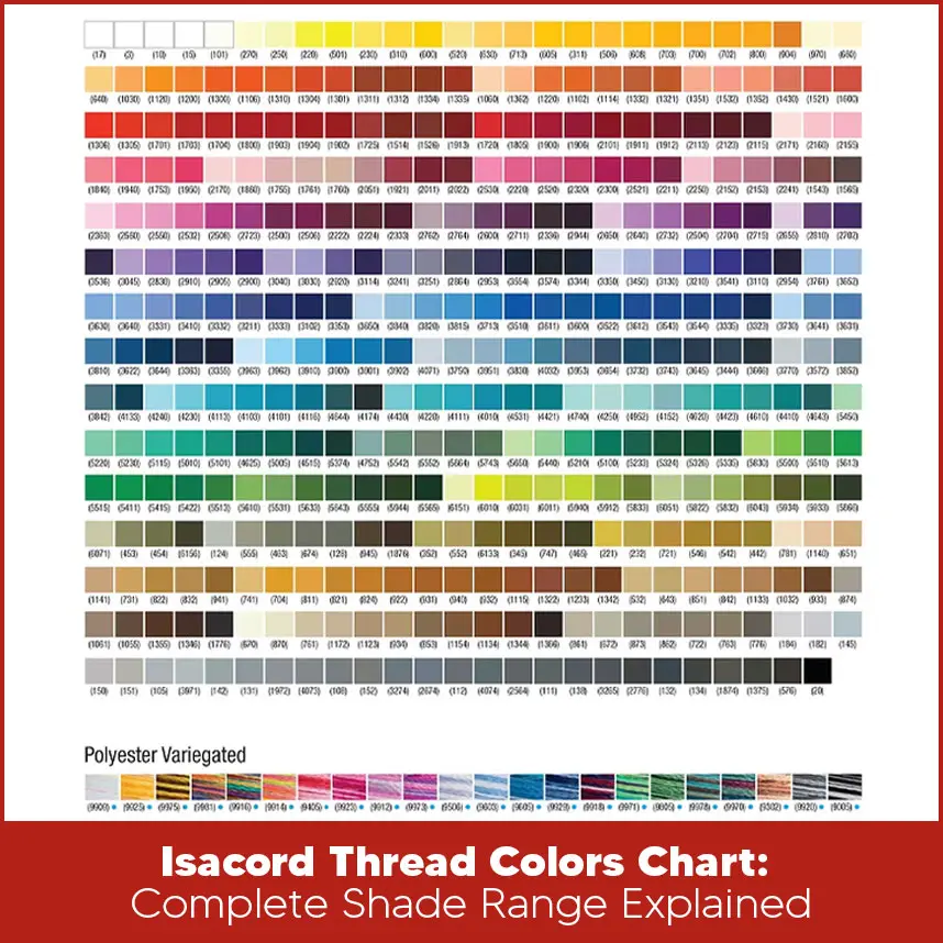 Isacord Thread Colors Chart: Complete Shade Range Explained