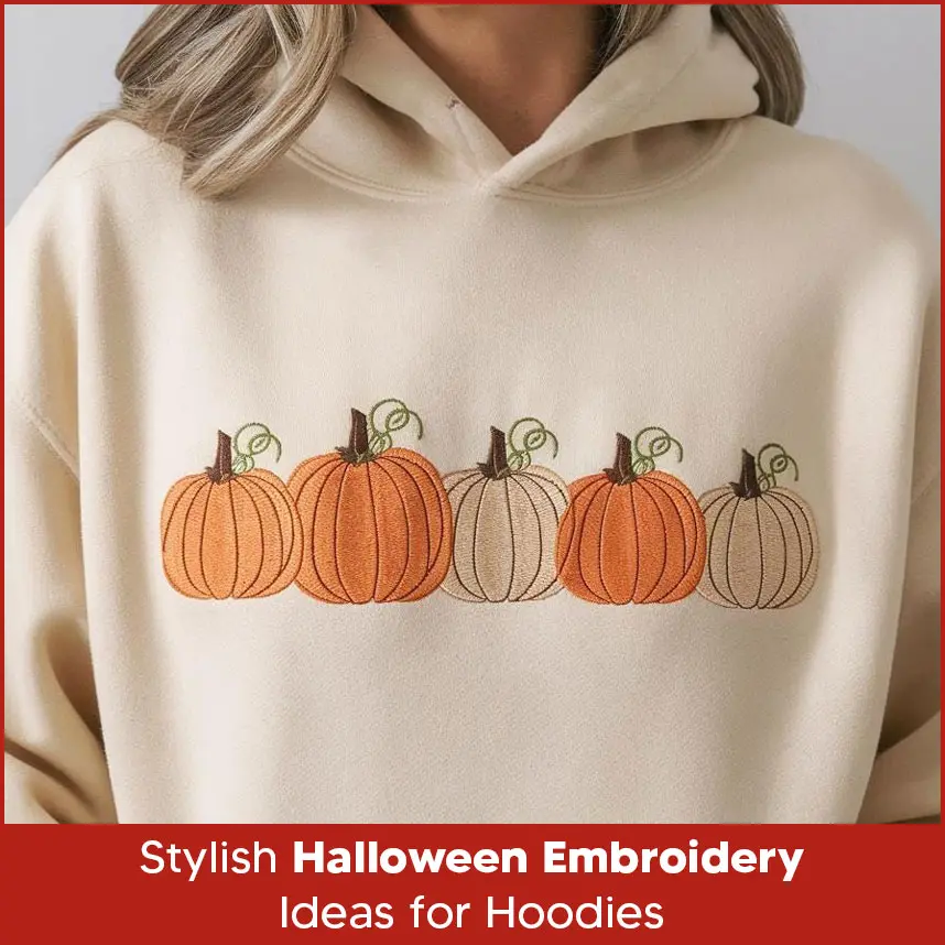 Stylish Halloween Embroidery Ideas for Hoodies