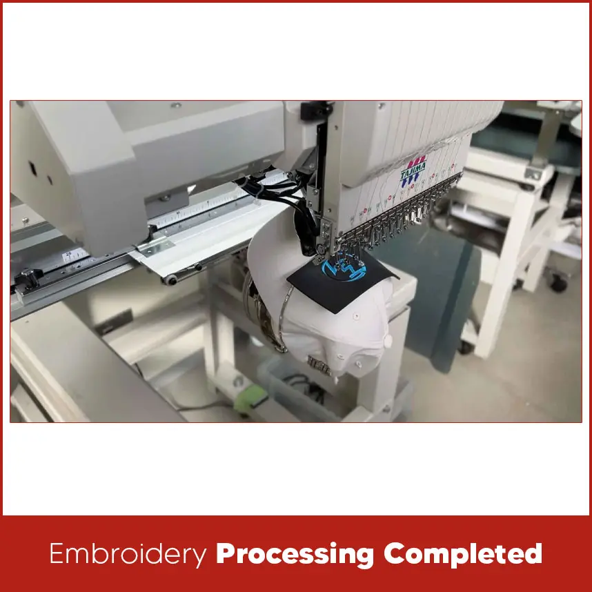 Embroidery Processing Completed