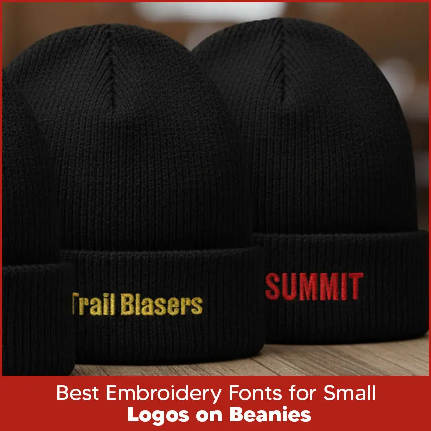Best Embroidery Fonts for Small Logos on Beanies