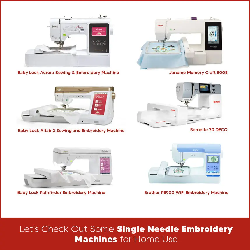 Let's Check Out Some Single Needle Embroidery Machines for Home Use