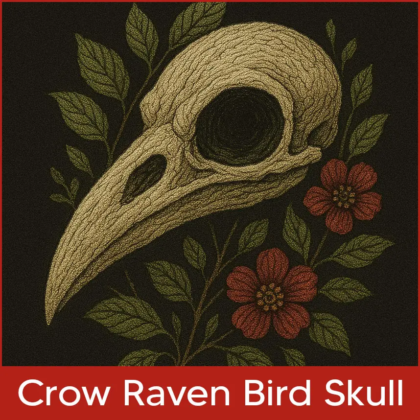  Crow Raven Bird Skull