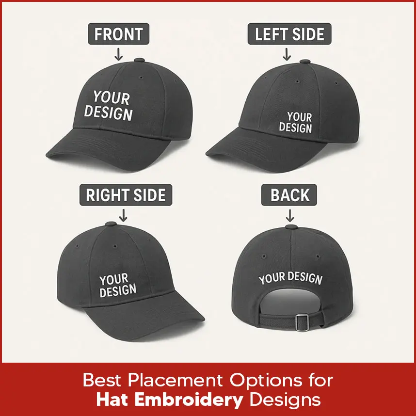 Best Placement Options for Hat Embroidery Designs