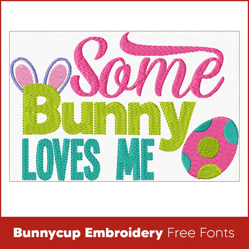 Bunnycup Embroidery Free Fonts