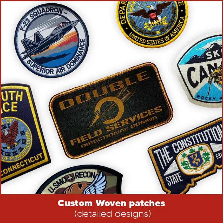 Custom Woven Patches (Detailed Designs)