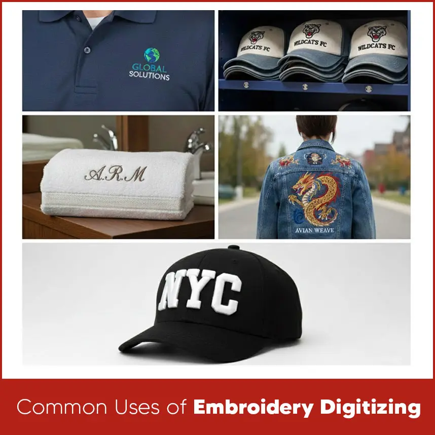 Common Uses of Embroidery Digitizing