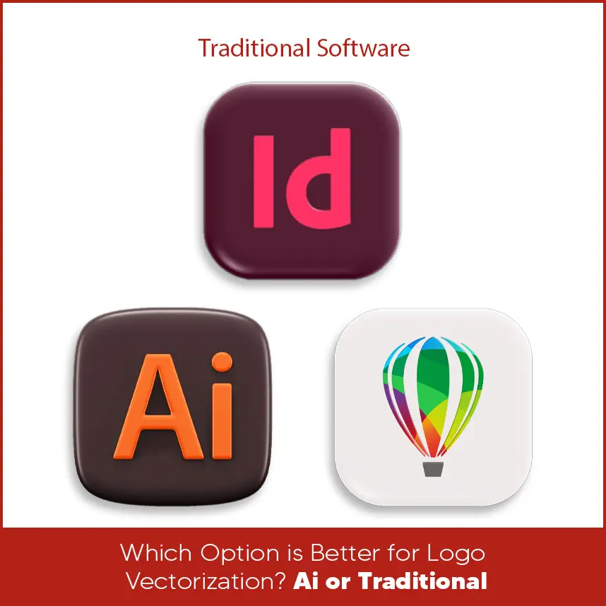 Which Option is Better for Logo Vectorization? AI or Traditional