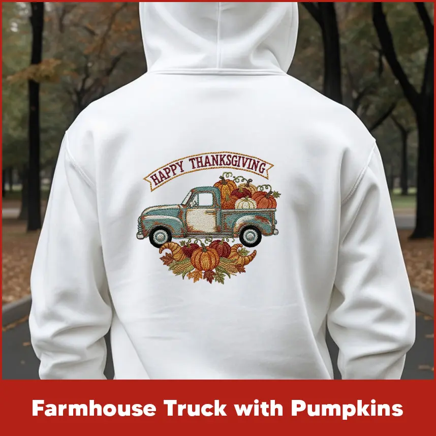 Farmhouse Truck with Pumpkins