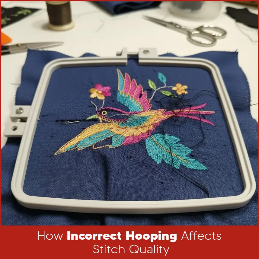How Incorrect Hooping Affects Stitch Quality?