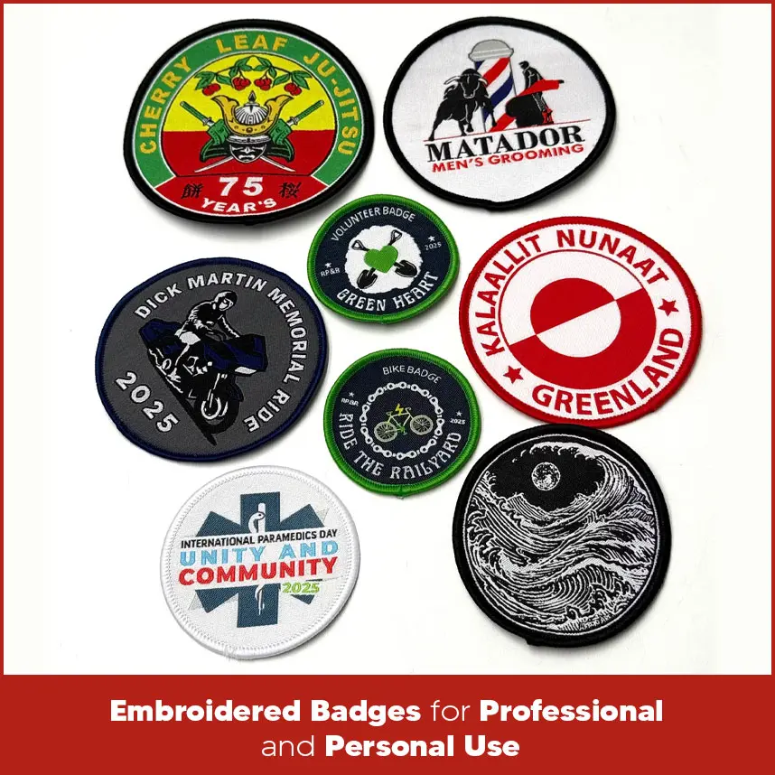 Embroidered Badges for Professional and Personal Use