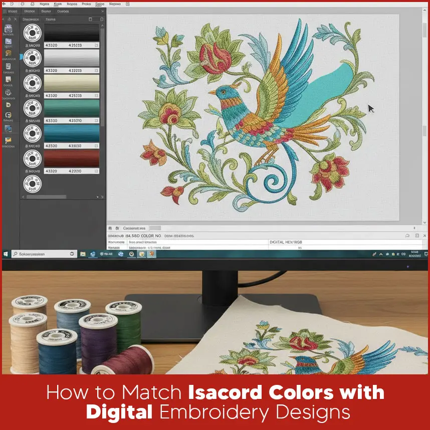 How to Match Isacord Colors with Digital Embroidery Designs?