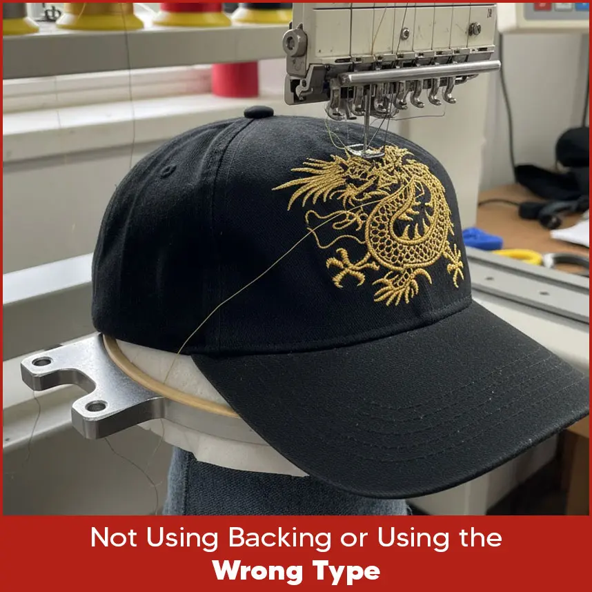 Not Using Backing or Using the Wrong Type