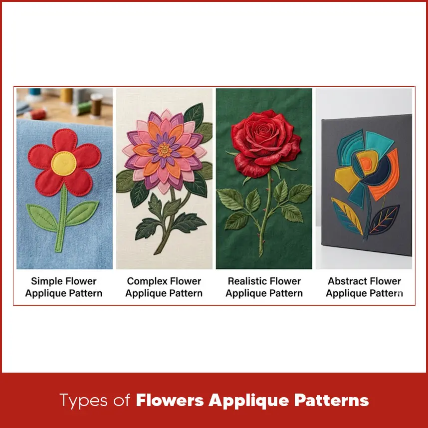 Types of Flowers Applique Patterns