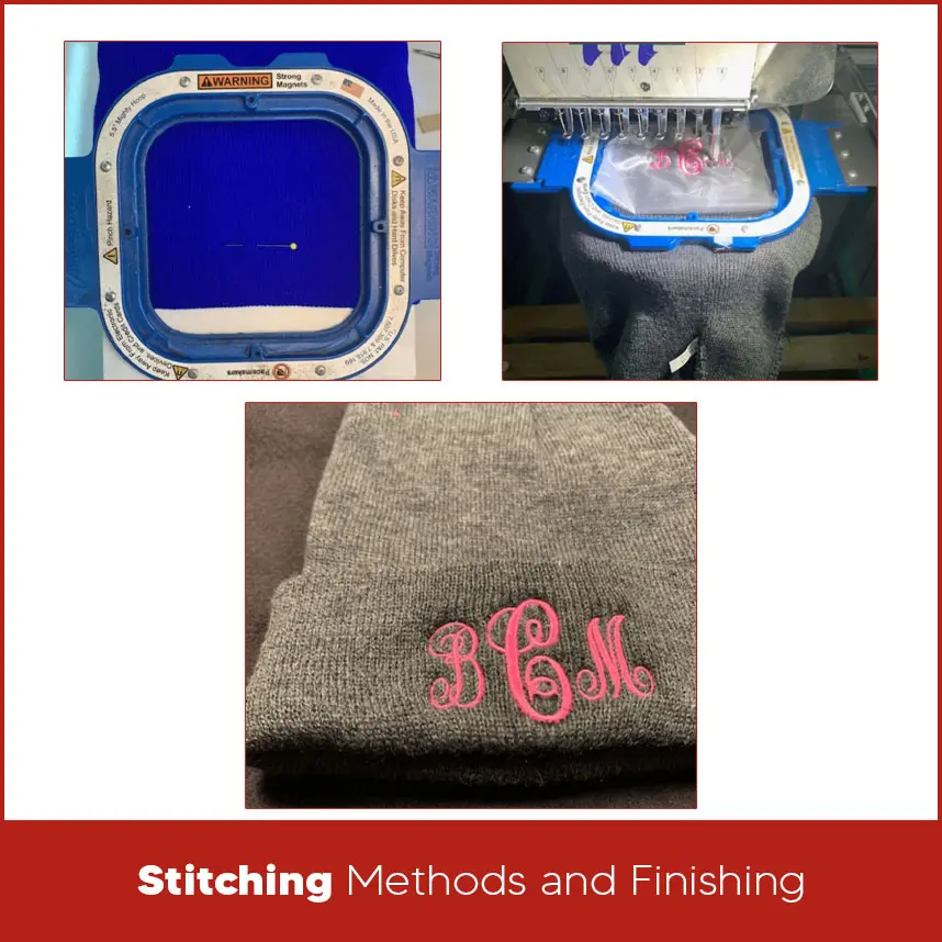 Stitching Methods and Finishing