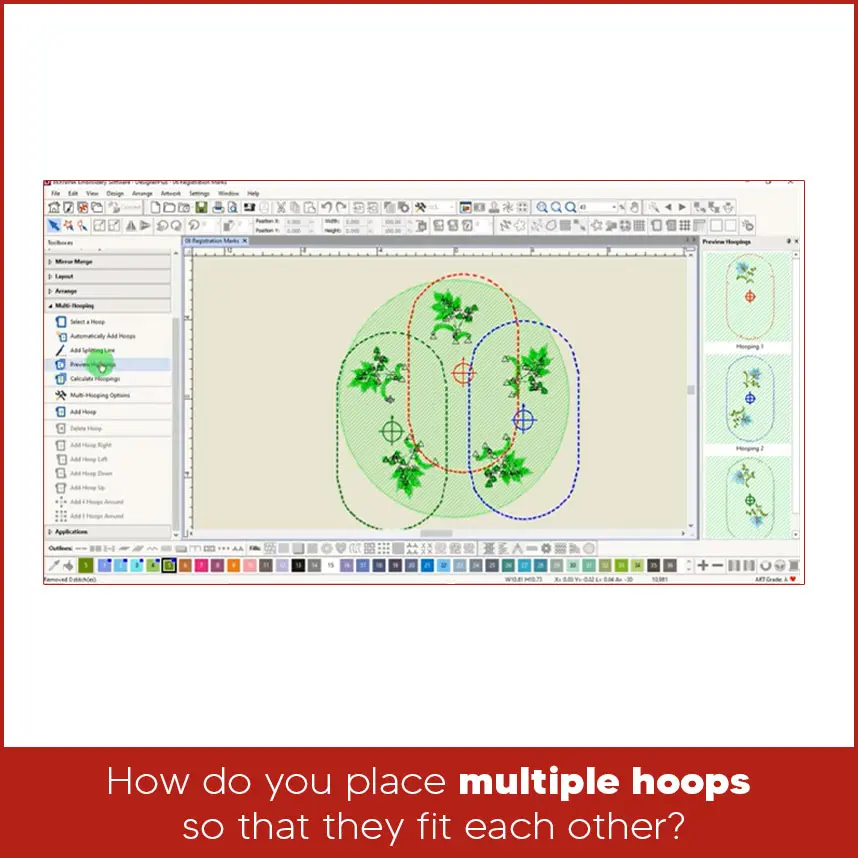 How Do You Place Multiple Hoops So That They Fit Each Other?