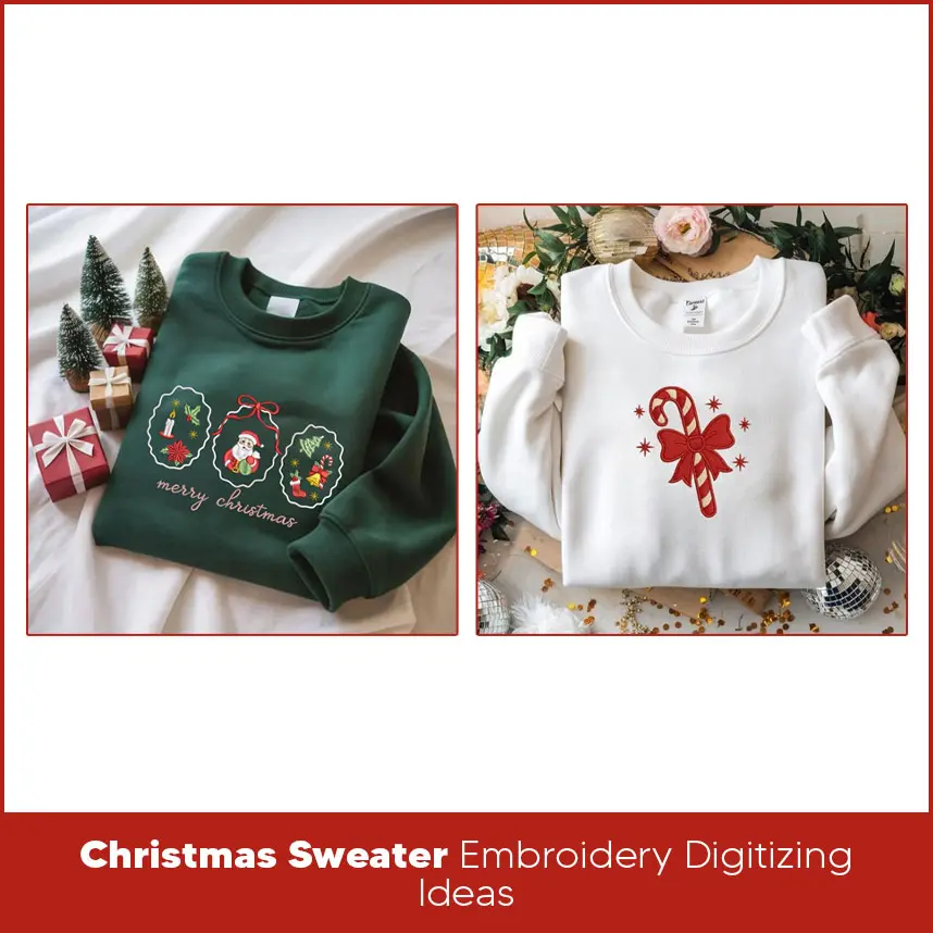 Christmas Sweater Embroidery Digitizing Ideas