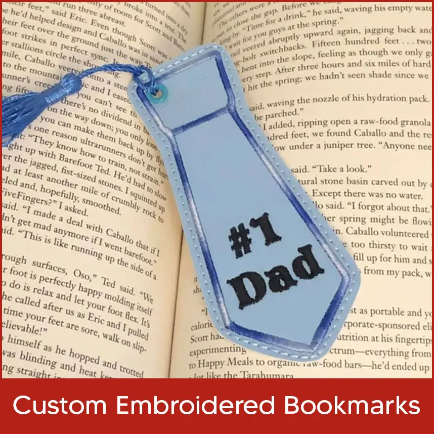 Custom Embroidered Bookmarks: Bookmark His Favorite Chapters