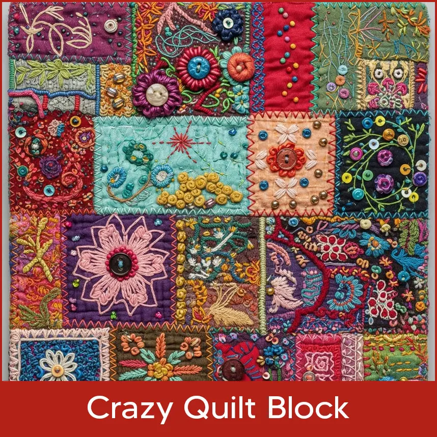 Crazy Quilt Block