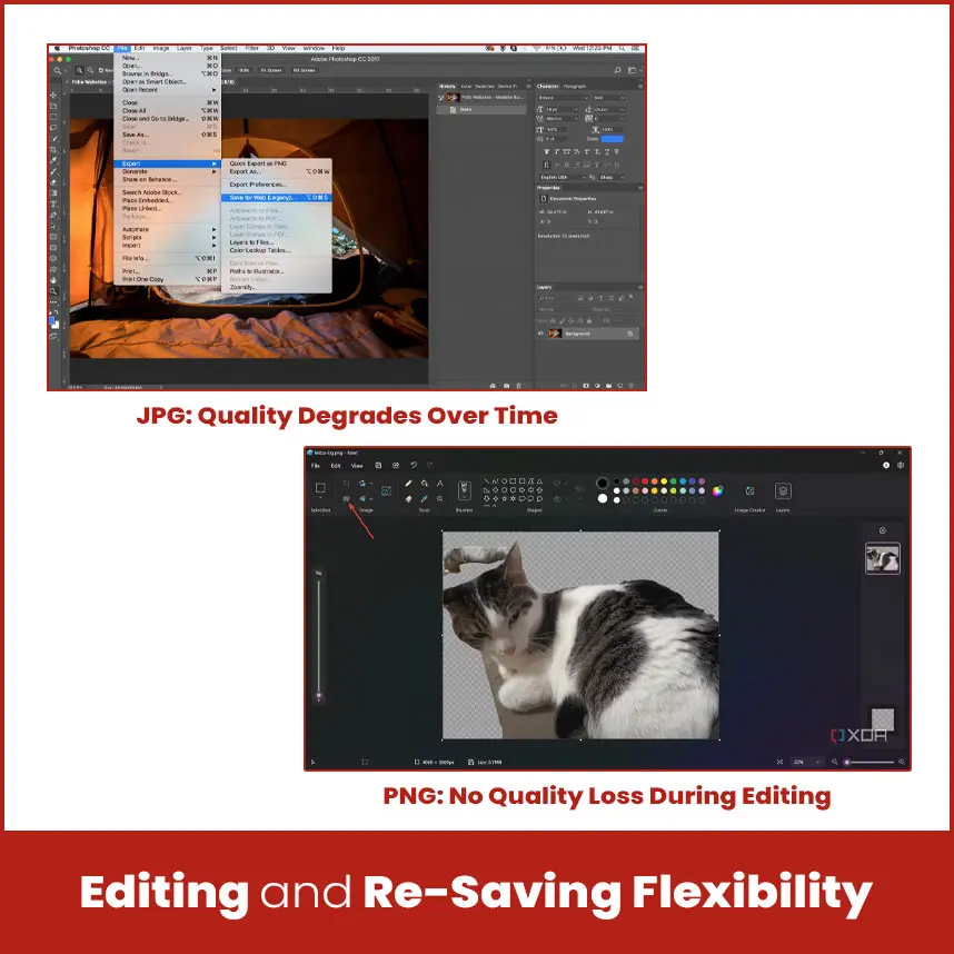 Editing and Re-Saving Flexibility