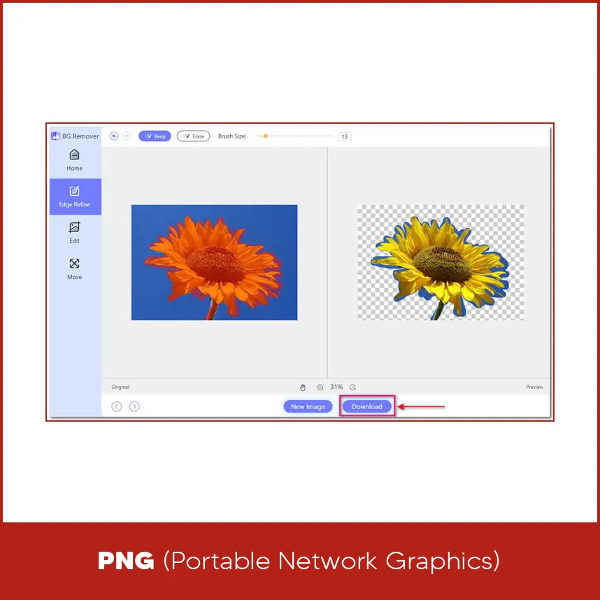 1. PNG - Portable Network Graphics
